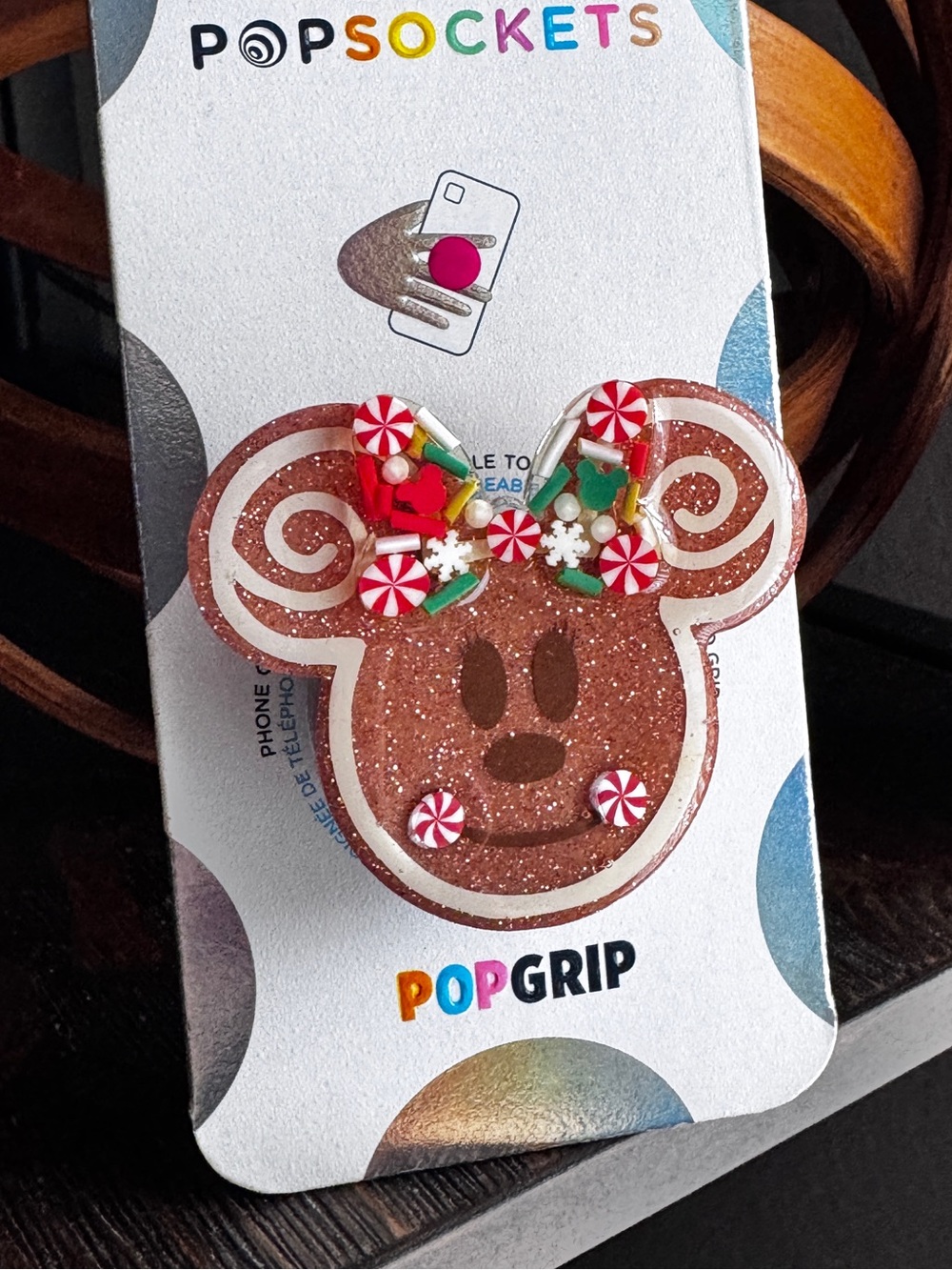 Glitter Gingerbread Minnie Popsocket Minnie